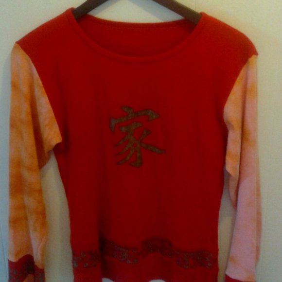 Ladies longsleeve cotton top, Lg, - Picture 1 of 2